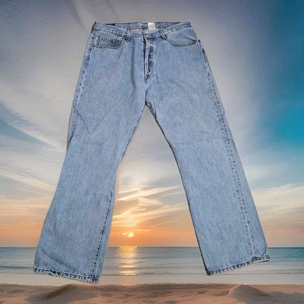 👖Vintage Levi's 501 Original Fit Jeans Mens 38x32 (fits 36x32) Button Fly Y2K